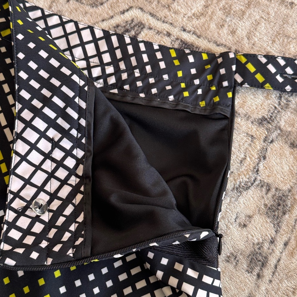 EP Pro Golf Skort Size 6 Black White Geometric Lime Green Athletic Skirt - Picture 6 of 10